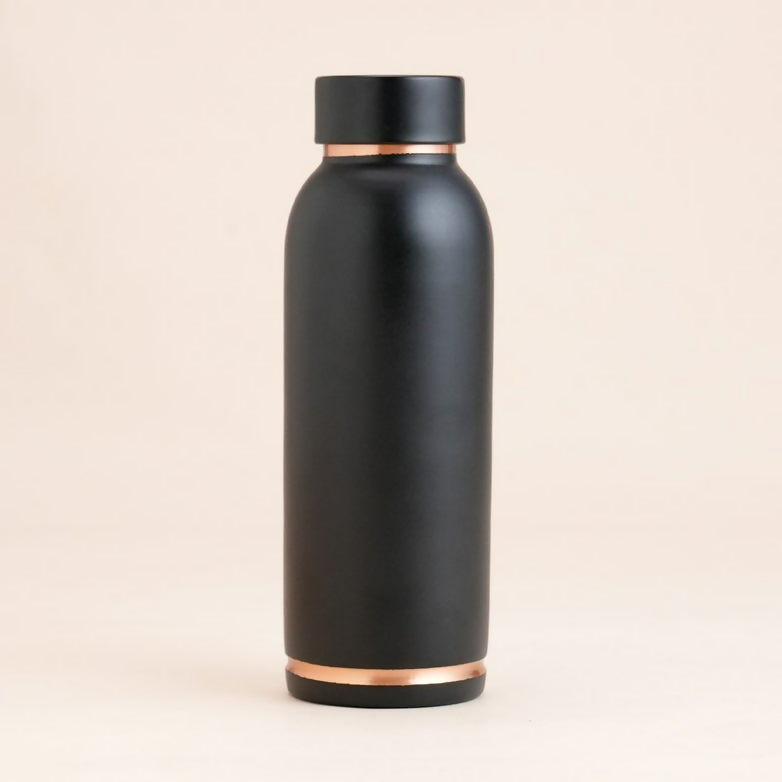 Isha Life Compact Copper Water Bottle (Coated) -700 ml | Grocsy