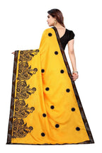 Vamika Yellow Dola Silk Embroidery Saree | Grocsy