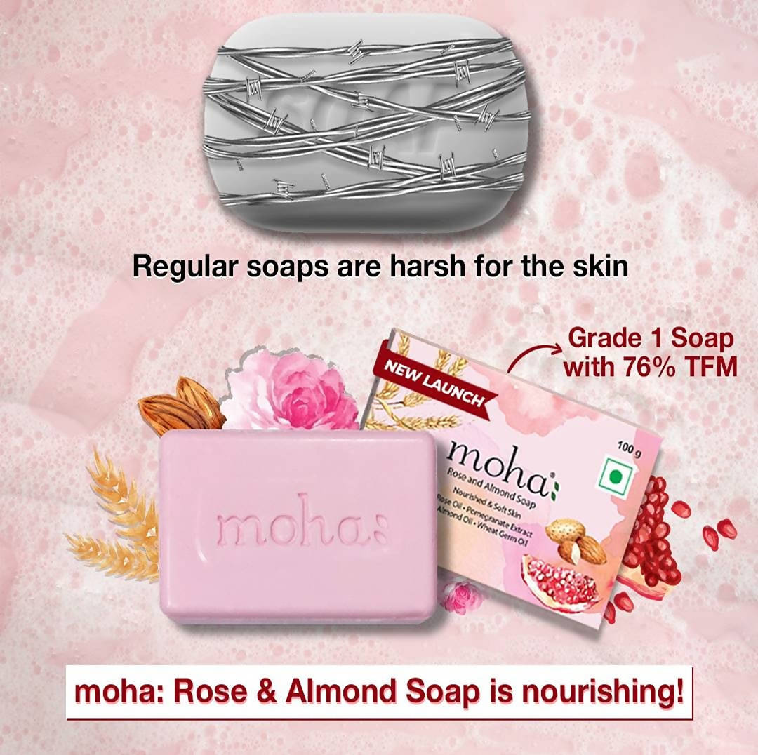 Moha Rose and Almond Soap | Grocsy
