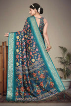 PR Fashion Multi Heavy Rich Cotton Silk Digital Print & Jacquard Saree | Grocsy