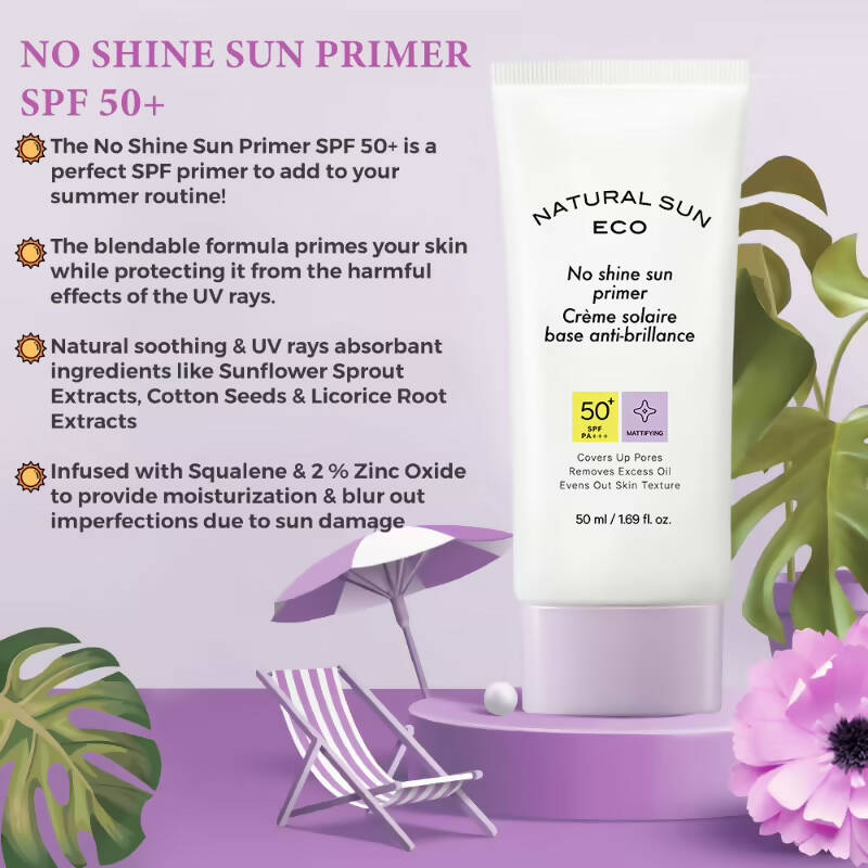 The Face Shop Natural Sun Eco No Shine Sun Primer SPF 50+ - Korean Skincare | Grocsy