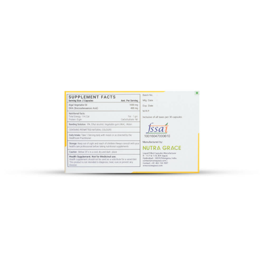 Nutra Grace Veg DHA Capsules | Grocsy