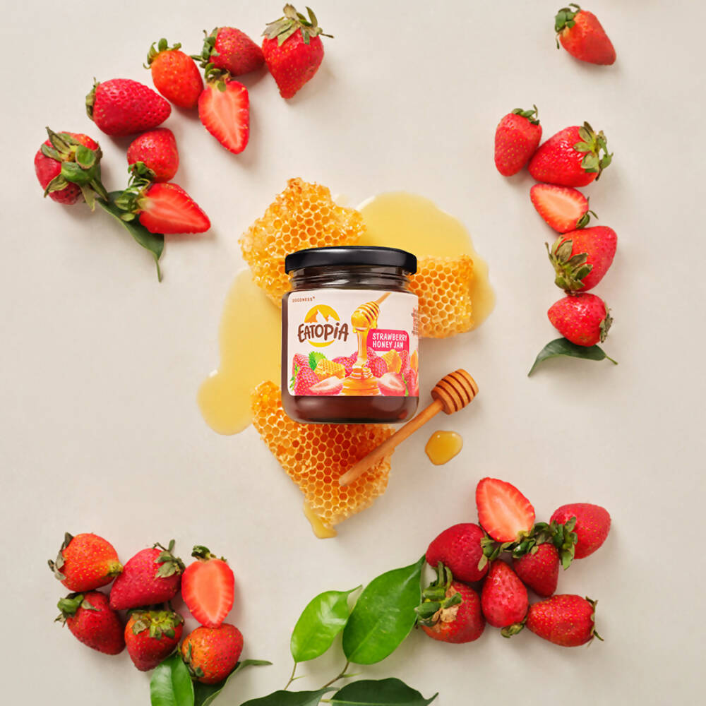 Eatopia Strawberry Honey Jam | Grocsy