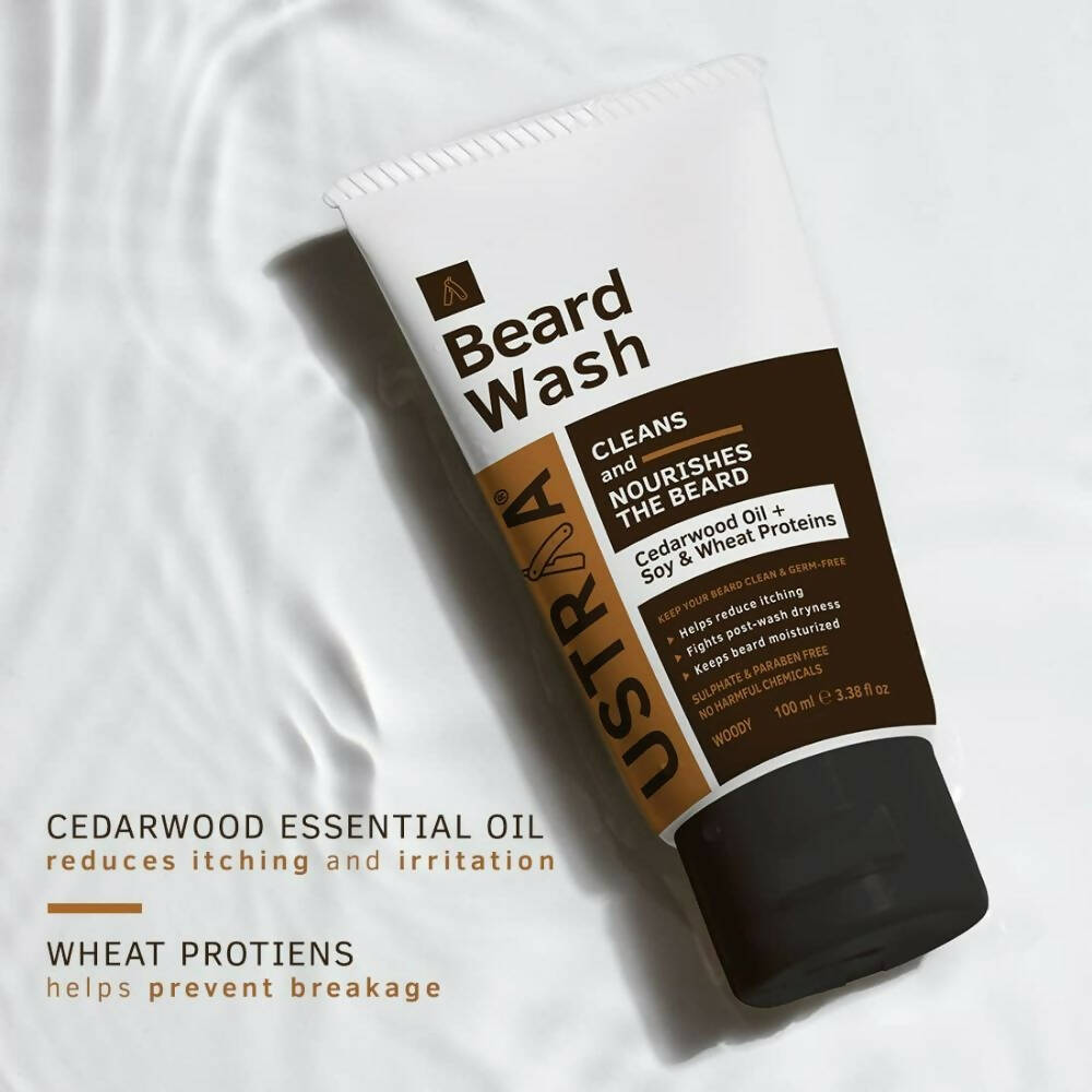 Ustraa Beard Wash (Woody) | Grocsy