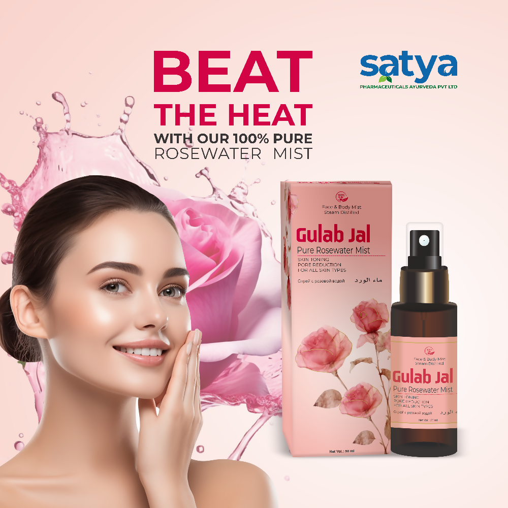 Satya Pharmaceuticals Ayurveda Gulab Jal Rose Water Mist | Grocsy