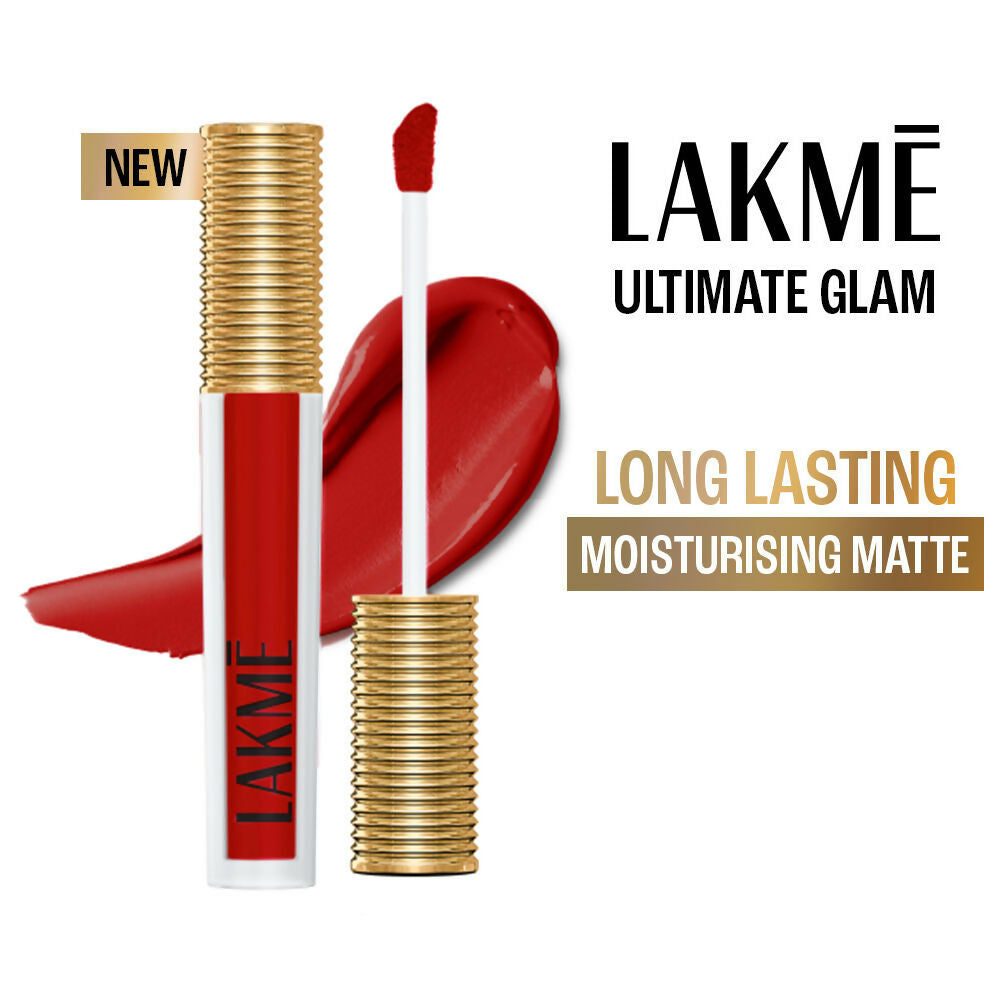 Lakme Ultimate Glam Matte Liquid Lipstick - Red Velvet | Grocsy