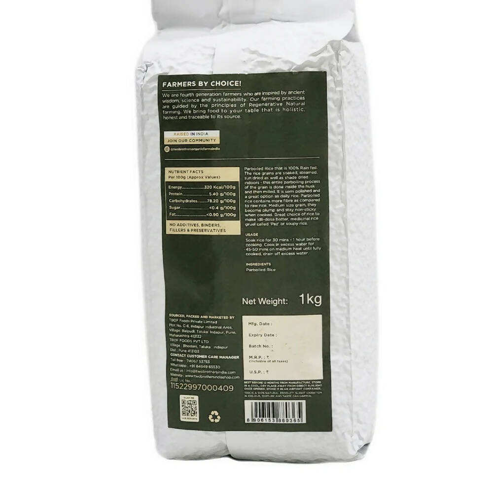 Two Brothers Organic Farms Konkan Red Parboiled Rice | Grocsy