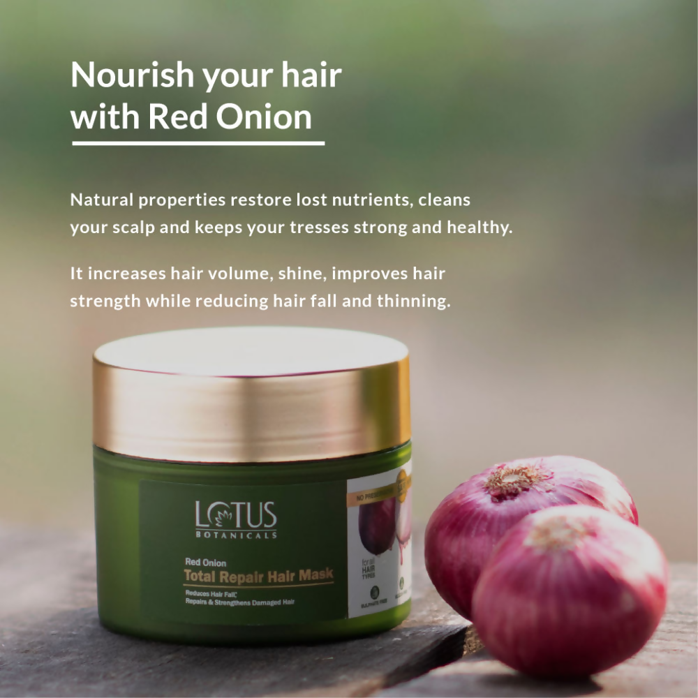 Lotus Botanicals Red Onion Total Repair Hair Mask | Grocsy