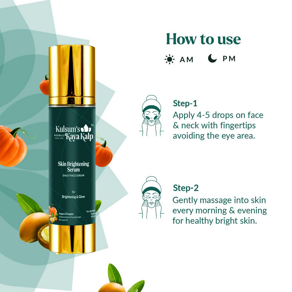 Kulsum's Kaya Kalp Skin Brightening Serum For Achieving A Radiant & Even Skin Tone | Grocsy