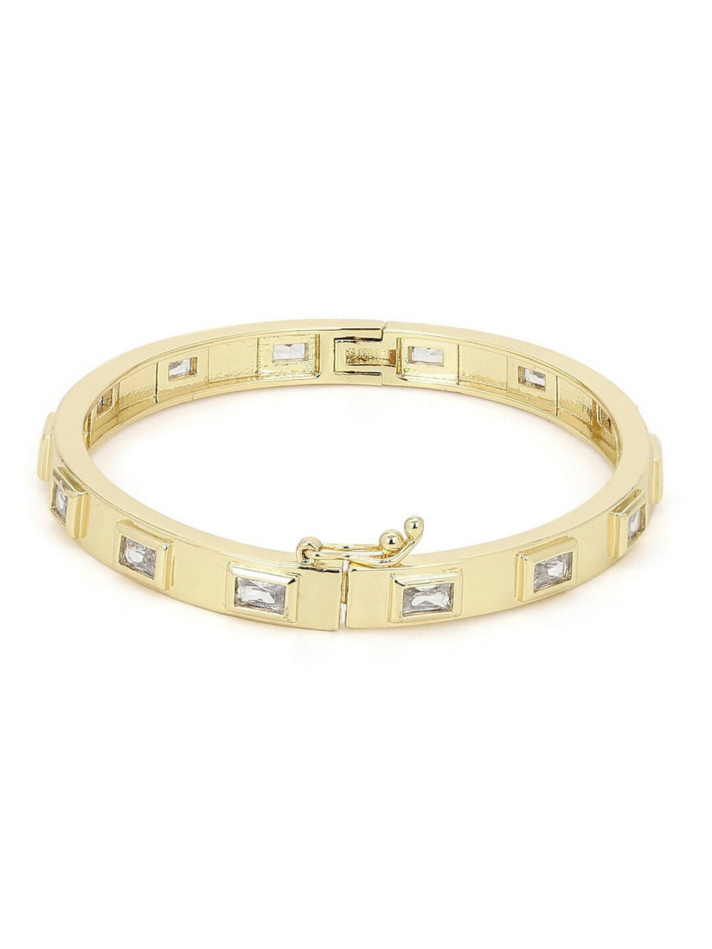 American Diamond Golden Bracelet- Ruby Raang | Grocsy