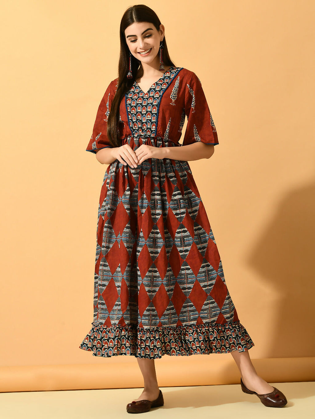 Myshka Women's Multi Fit and Flare Party Dress | Grocsy