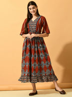 Myshka Women's Multi Fit and Flare Party Dress | Grocsy