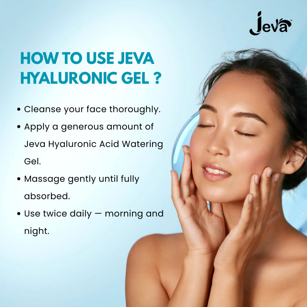 Jeva Hyaluronic Acid Face Moisturizer Hydrating Water Gel | Grocsy