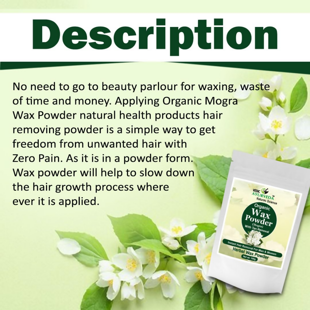 VedicAyurveda Herbal Wax Powder - Mogra | Grocsy