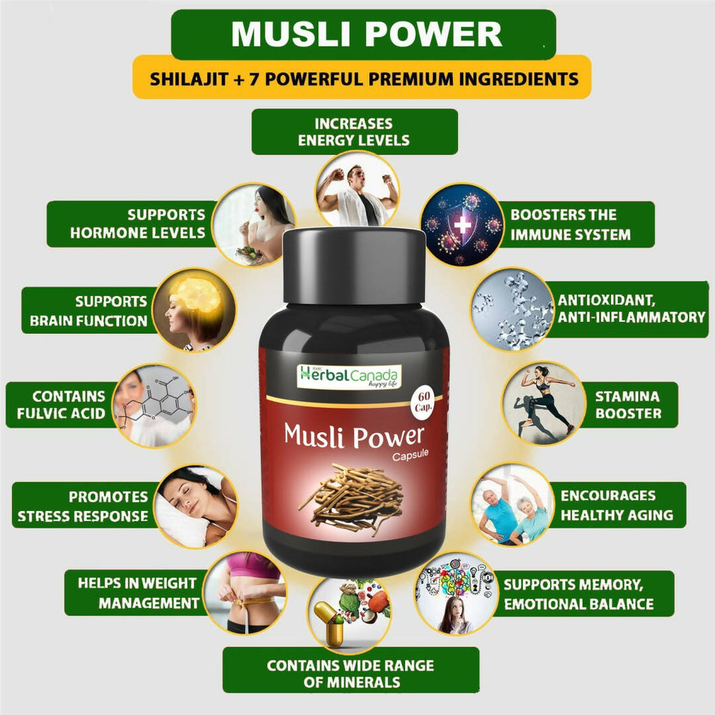 Herbal Canada Mulsi Power Capsules | Grocsy