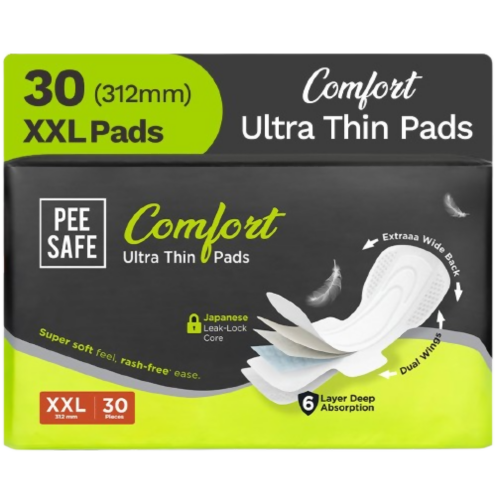 Pee Safe Comfort Ultra Thin Sanitary Pads For Women - XXL | Grocsy