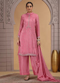 Chhap Pink Colour Satin Silk Hand Work Salwar Suit | Grocsy