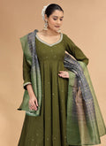Chhap Green Colour Chiffon Hand Work Salwar Suit | Grocsy