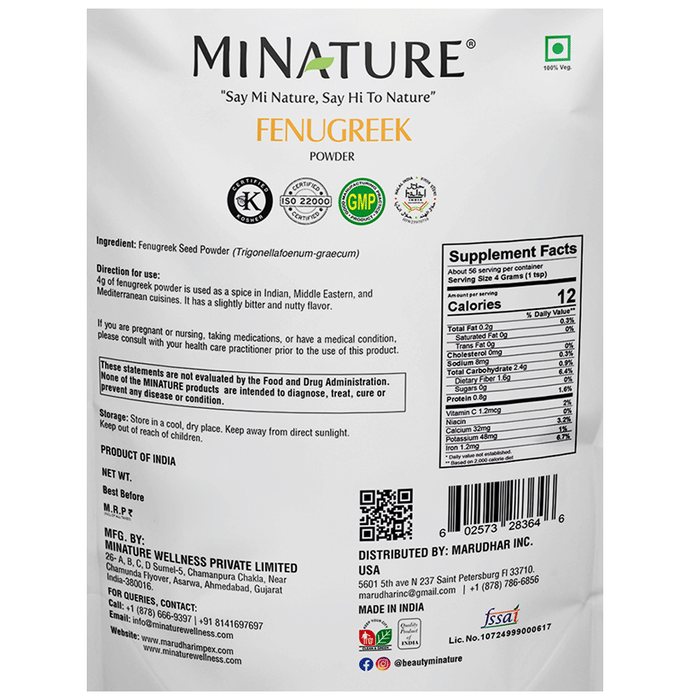 Minature Fenugreek Organic Powder | Grocsy