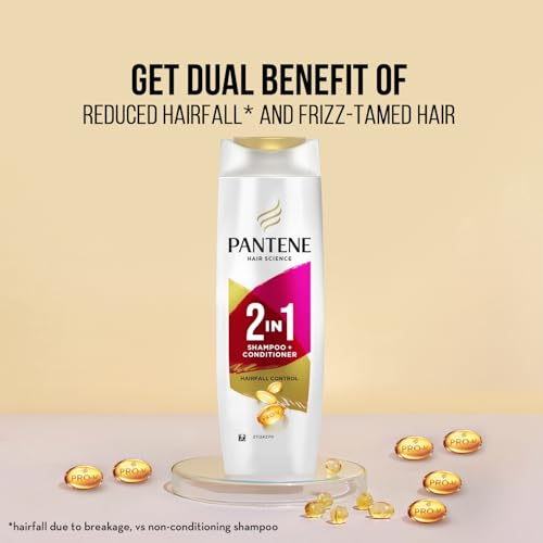 Pantene 2 in 1 Anti Hair Fall Shampoo + Conditioner, 340 ml | Grocsy