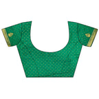 Joban Fashion Pista Green Intricate Motifs Soft Silk Banarasi Saree | Grocsy