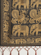 Saree Mall Red & Beige Printed Bhagalpuri Saree | Grocsy