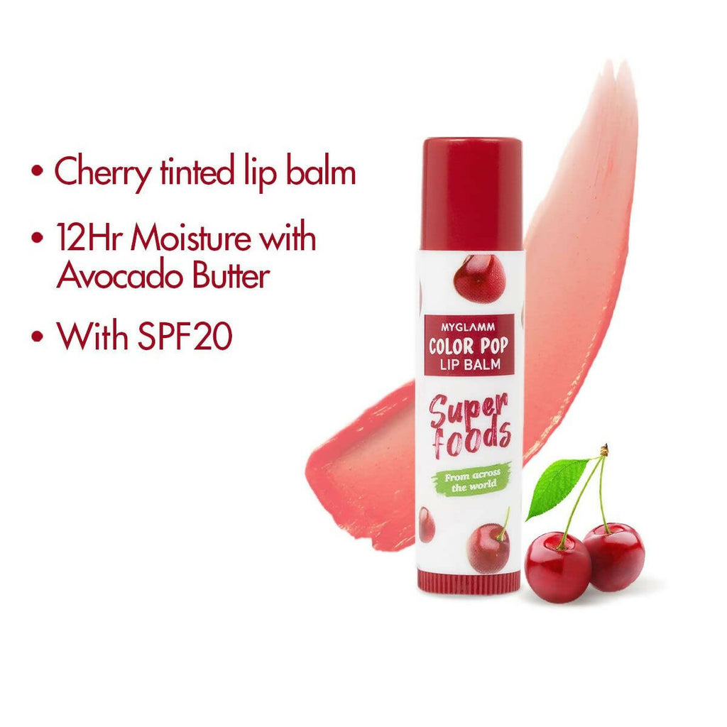 MyGlamm Superfoods Color Pop Lip Balm | Grocsy