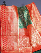Shades of Green Floral Designbanaras Semi Silk Saree By Gayathri Reddy Designer Studio | Grocsy