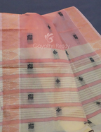 Kalanetha Shades of Peach Pure Kanchi Cotton Saree With Kanchi Traditional Borders By Gayathri Reddy Designer Studio | Grocsy