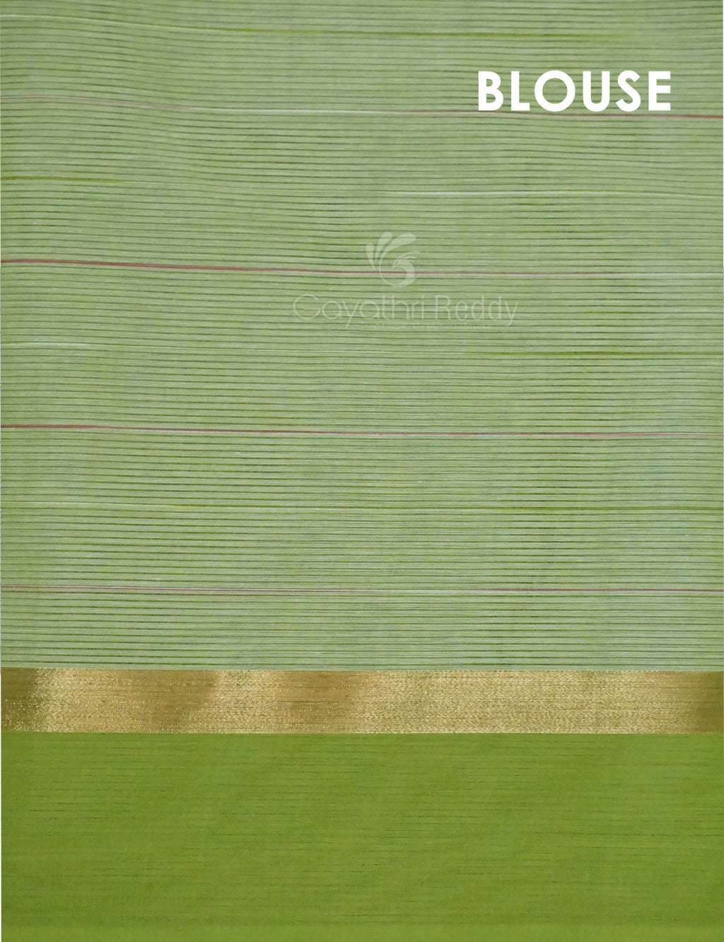Dual Shade of Milk White And Leaf Green Pure Mangalgiri Cotton By Gayathri Reddy Designer Studio | Grocsy