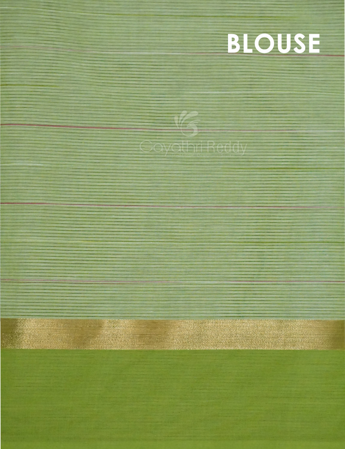 Dual Shade of Milk White And Leaf Green Pure Mangalgiri Cotton By Gayathri Reddy Designer Studio | Grocsy
