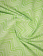 Light Green Colour Combo With Waves Print Pure Mulmul Cotton Saree By Gayathri Reddy Designer Studio | Grocsy