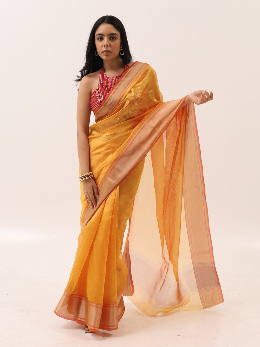 Tikhi Imli Organza Ready to Wear Saree | Grocsy