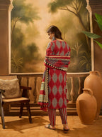 Joban Fashion Printed Maroon Pure Cotton Kurta Set | Grocsy
