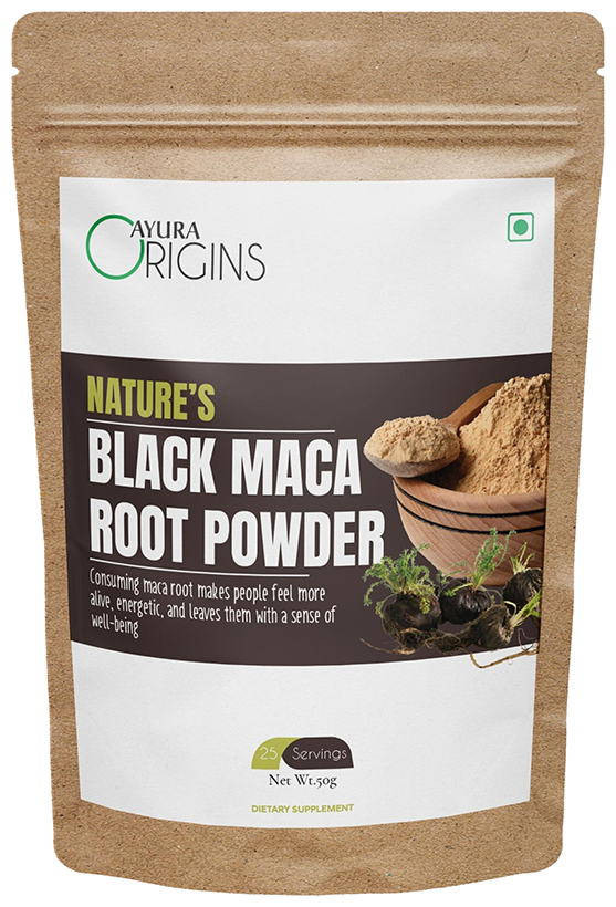 Ayura Origins Nature's Black Maca Root Powder | Grocsy