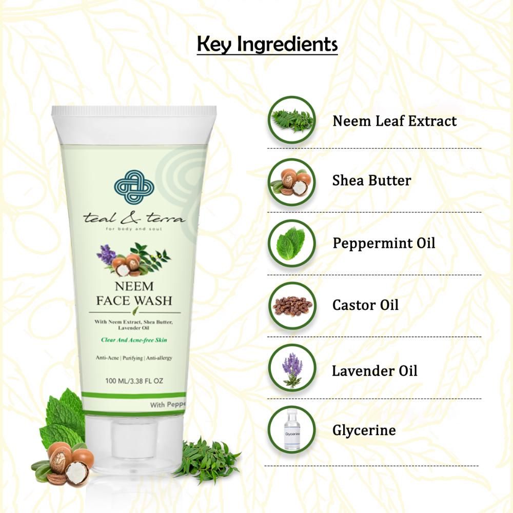 Teal and Terra Neem Face Wash | Grocsy