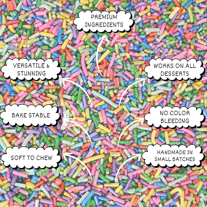 Confect Rainbow Sprinkles for Decoration 11 | Grocsy