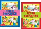Scholars Hub Picture Composition Book (Part 1, 2) (Set Of 2 Books) | Picture Composition Book For Class 1,2 | 56 Pages | Grocsy