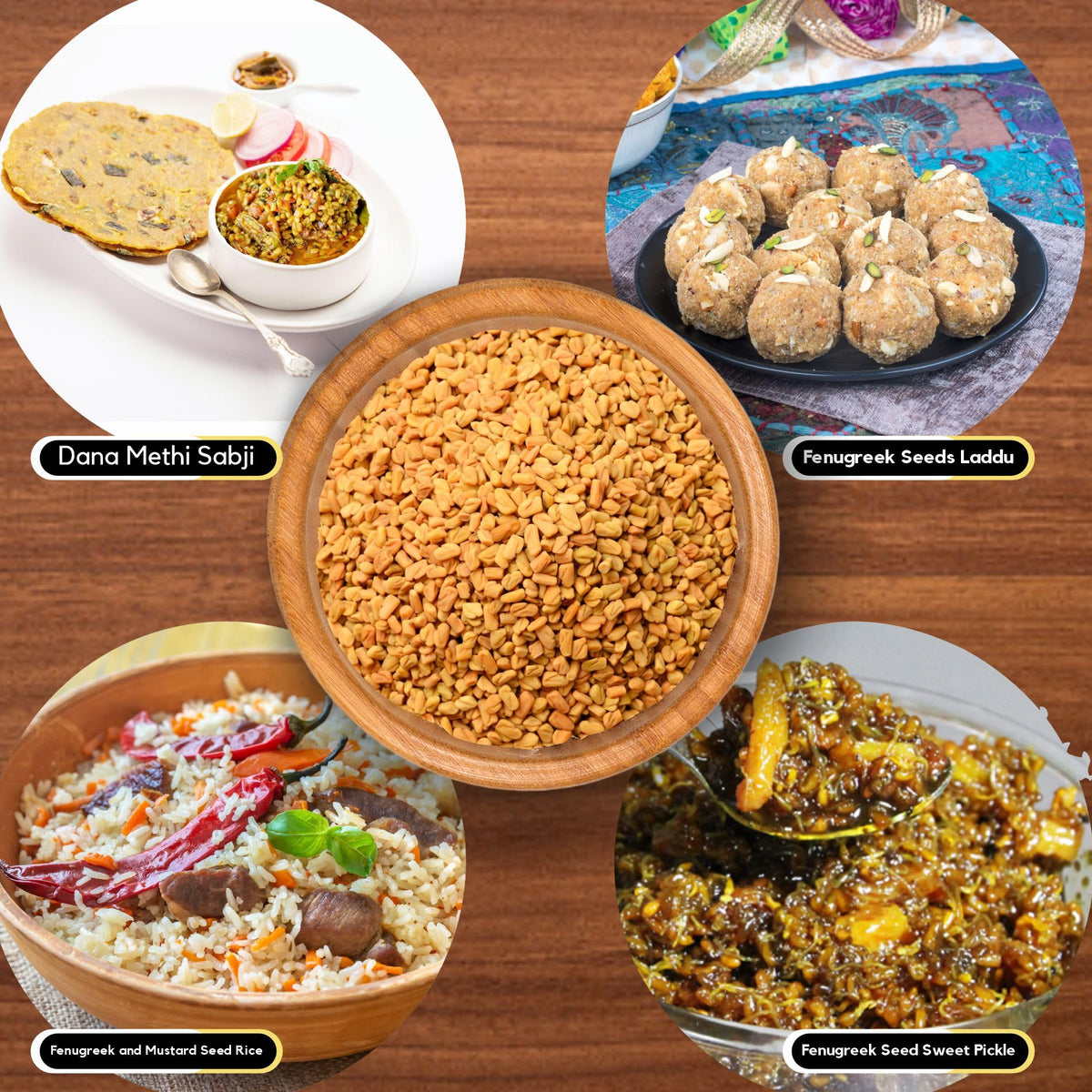 Organic Zing Fenugreek Seeds Also Known As Methi Seeds and Trigonella Foenum-Graecum Vegan | Preservative Free | Resealable Pack | Grocsy