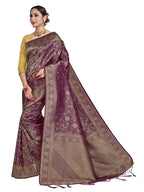 Vardha Women'S Kanchipuram Raw Silk Saree With Unstitched Blouse Piece | Grocsy