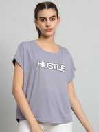 MKH Typography Printed Extended Sleeves Dri-Fit Relaxed Fit T-shirt | Grocsy
