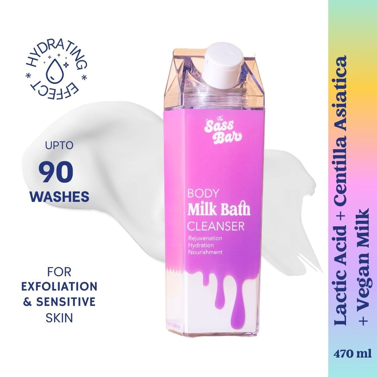 The Sass Bar Dusk Exfoliating Bodywash with Lactic Acid + Centella for Sensitive Skin | Grocsy