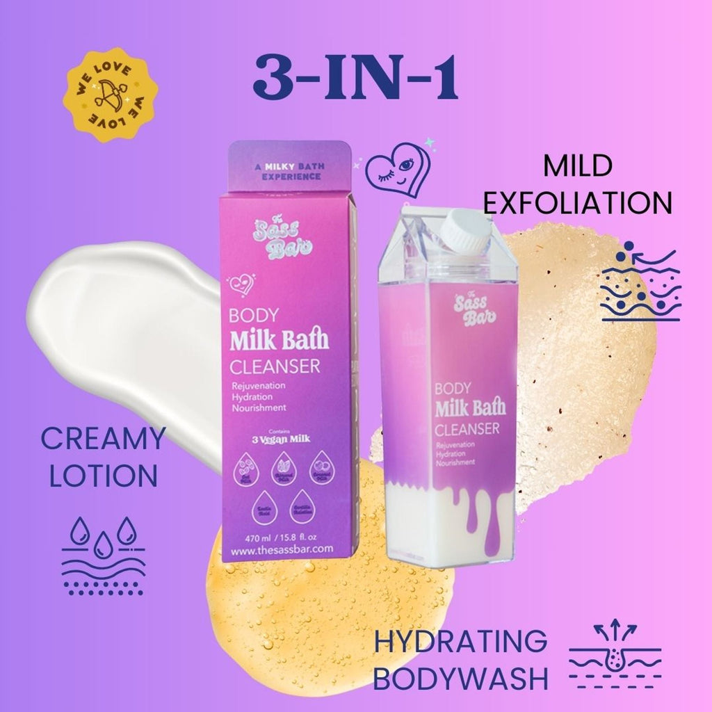 The Sass Bar Dusk Exfoliating Bodywash with Lactic Acid + Centella for Sensitive Skin | Grocsy