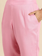 All About You Women Pink Ethnic Motifs Printed Pure Cotton Kurta with Trousers & Dupatta | Grocsy