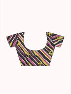 Tikhi Imli Brown Striped Ruffled Ready To Wear Saree | Grocsy