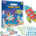 Imagimake Mirror Mosaic Space Theme Kids Art Set | DIY Craft Kit with Foil Stickers | Birthday Gift for Boys and Girls Ages 3-8 | Travel Toys | Crafts for Kids Ages 4-8 | Grocsy