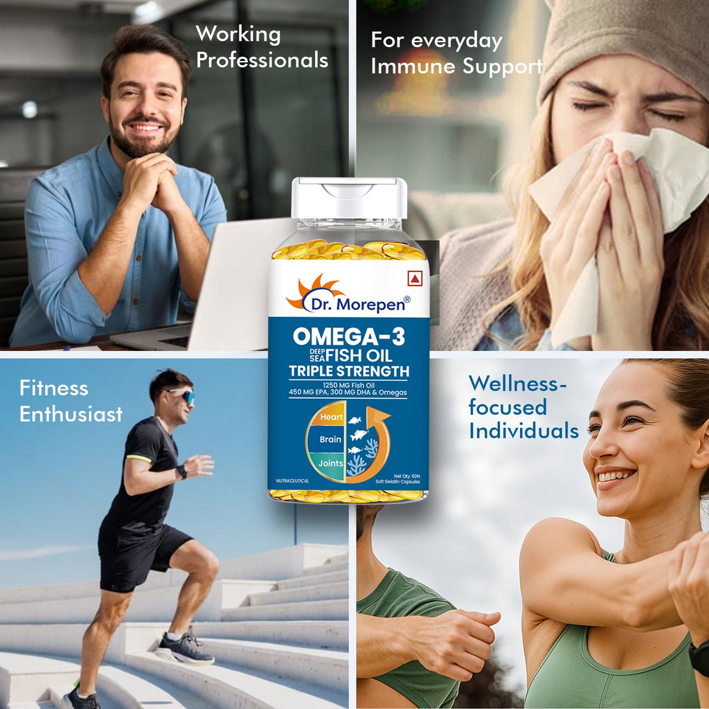 Dr. Morepen Omega-3 Deep Sea Fish Oil Triple Strength Softgels