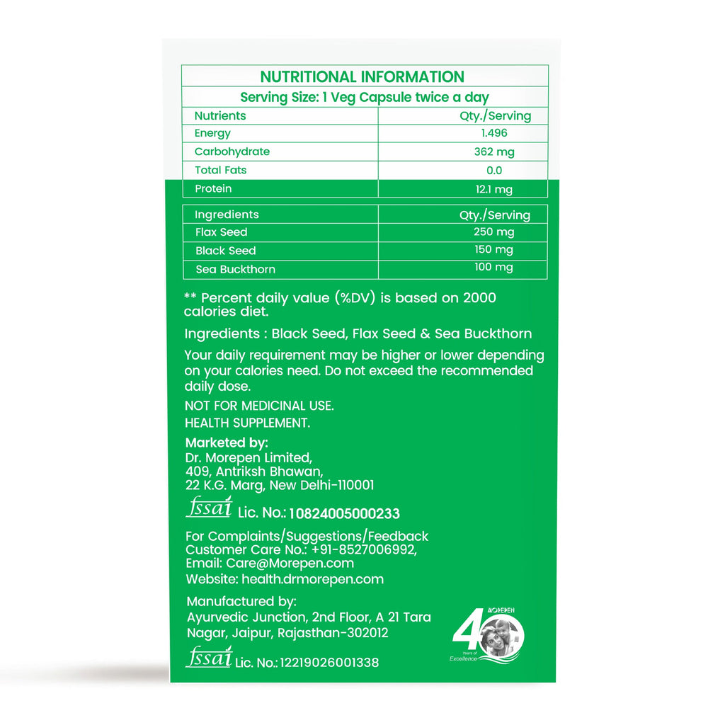 Dr. Morepen Veg-Omega Veg Capsules | Grocsy