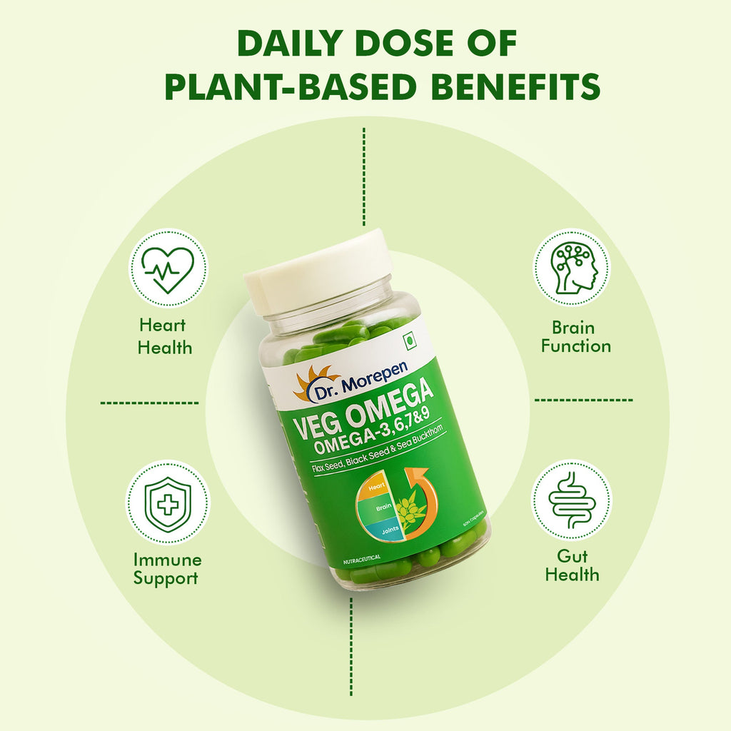 Dr. Morepen Veg-Omega Veg Capsules | Grocsy