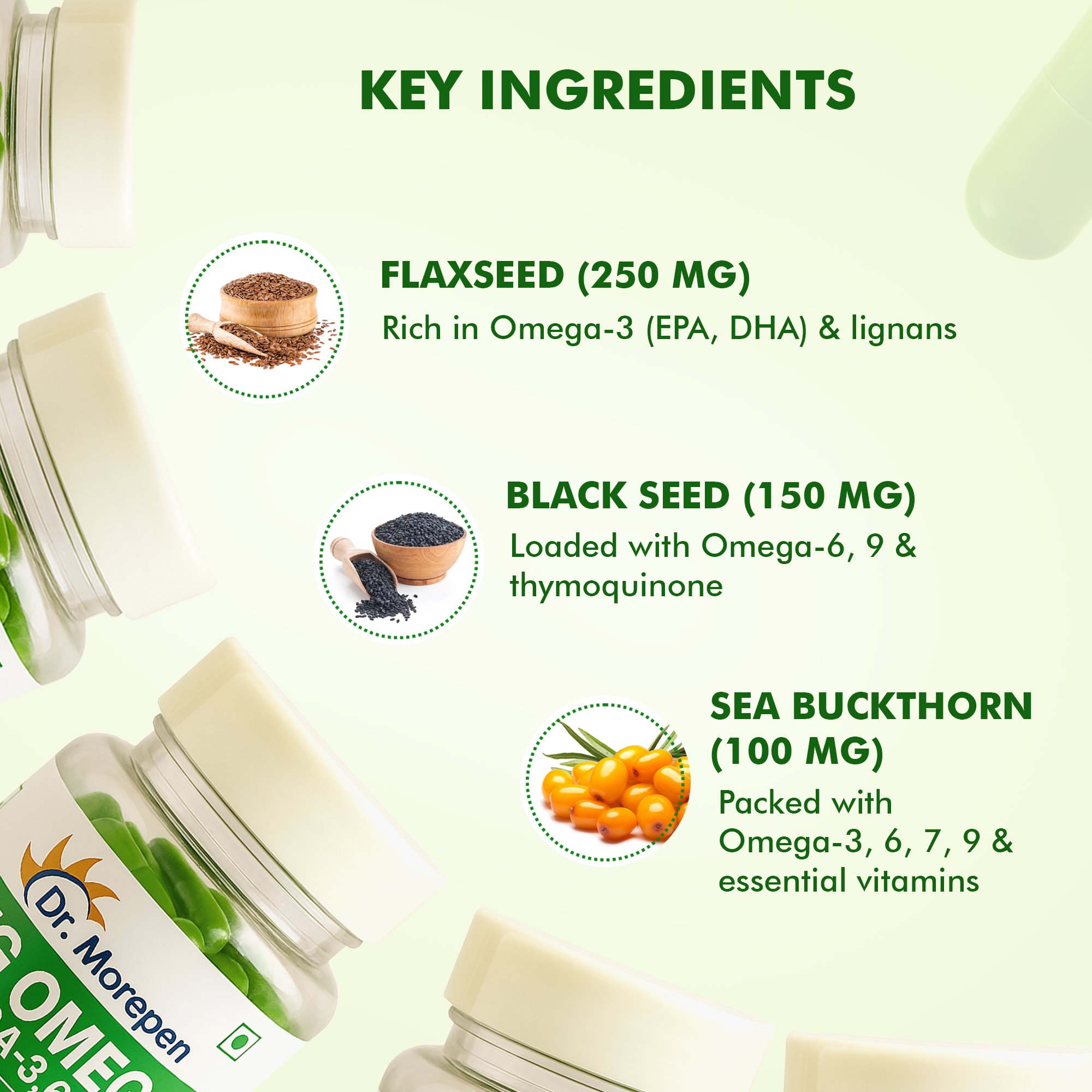 Dr. Morepen Veg-Omega Veg Capsules | Grocsy